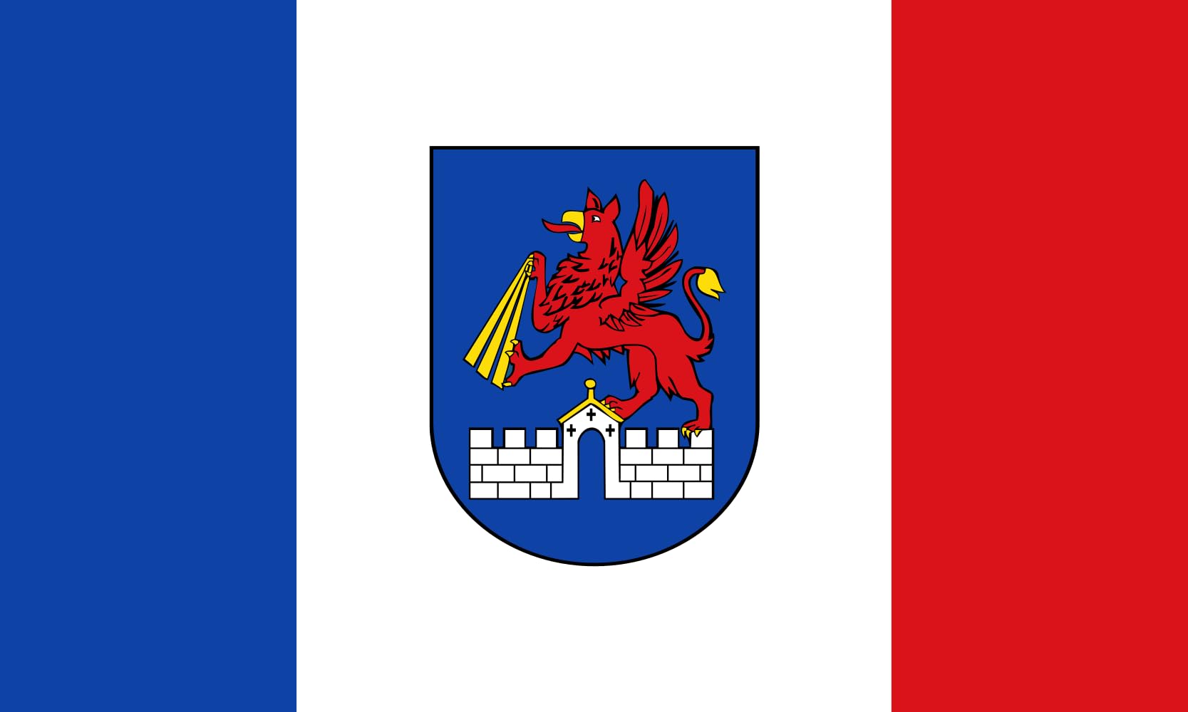 Drapeau paysage Anklam Hansestadt pavillon extérieur grand format