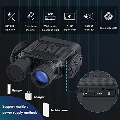 image for Bestguarder Night Vision Binoculars, 4.5-22.5×40 HD Digital Infrared 
