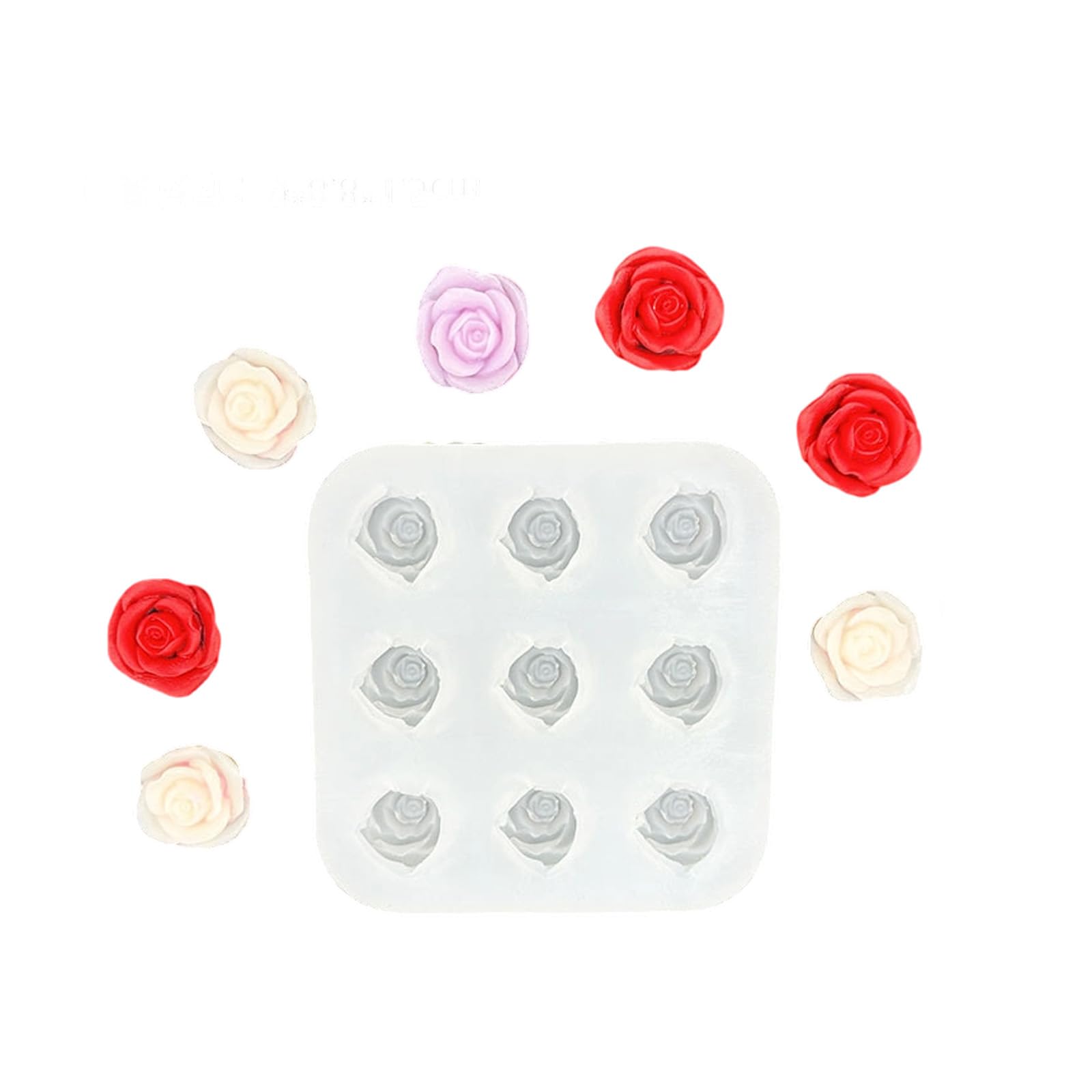 Stampo in silicone per rose per uso alimentare per sapone cioccolato, creazione candele, artigianato, strumento decorazione riutilizzabile, stampo per fiori in silicone, per la produzione