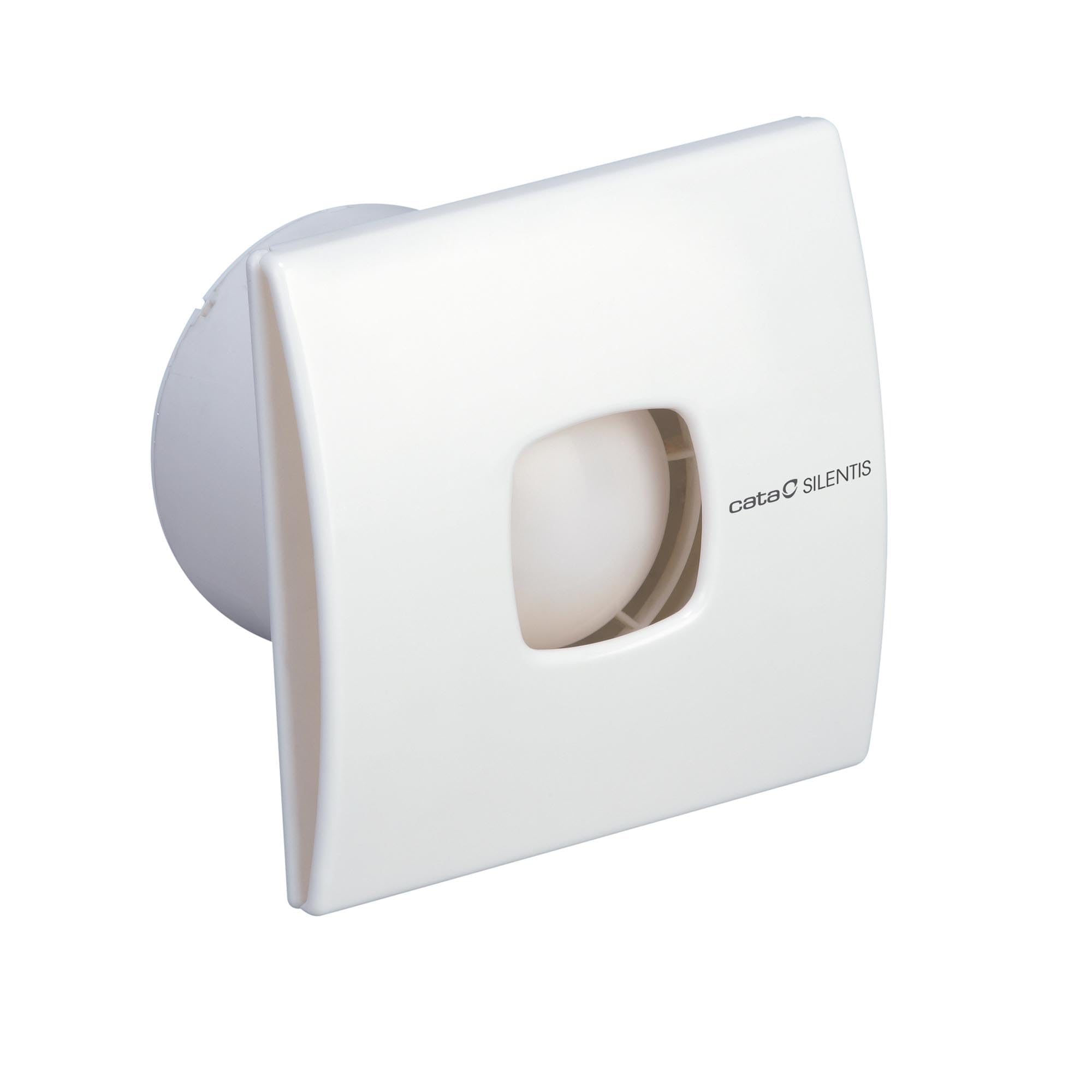 Cata Extractor Axial Silentis 15 con Frontal Extraible sin Tornillos, Nivel Sonoro Mínimo 41 db, Caudal Máximo 320 m3/h, 19 cm, Potencia 25W, Color Blanco