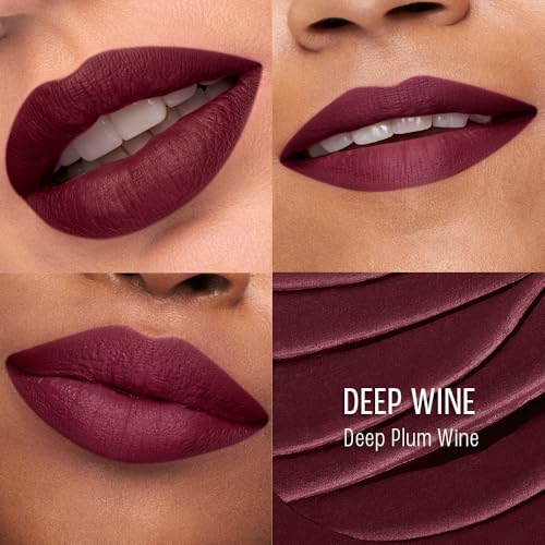 Image of Lakme 9to5 Lip Tattoo Matte Slim Stick, Deep Wine, 2g, for Intense Color and Full Coverage, with Bakuchiol and Vitamin E, Smudgeproof and Waterproof, Long-Lasting Lipstick for Women