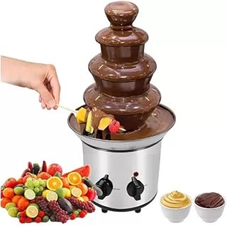 Máquina de cascata de chocolate quente 4 andares 110v em aço i