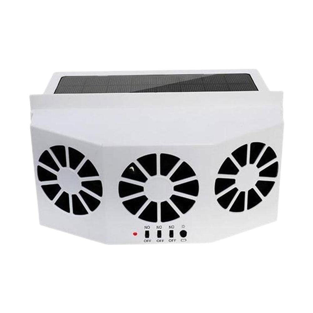 Amazon.com: BEst BOddy Solar Powered Car Cooler Front/Rear Window Radiator  Radiator Exhaust Fan Auto Air Vent Fan Ventilation Radiator Cooling System  (White) : Automotive