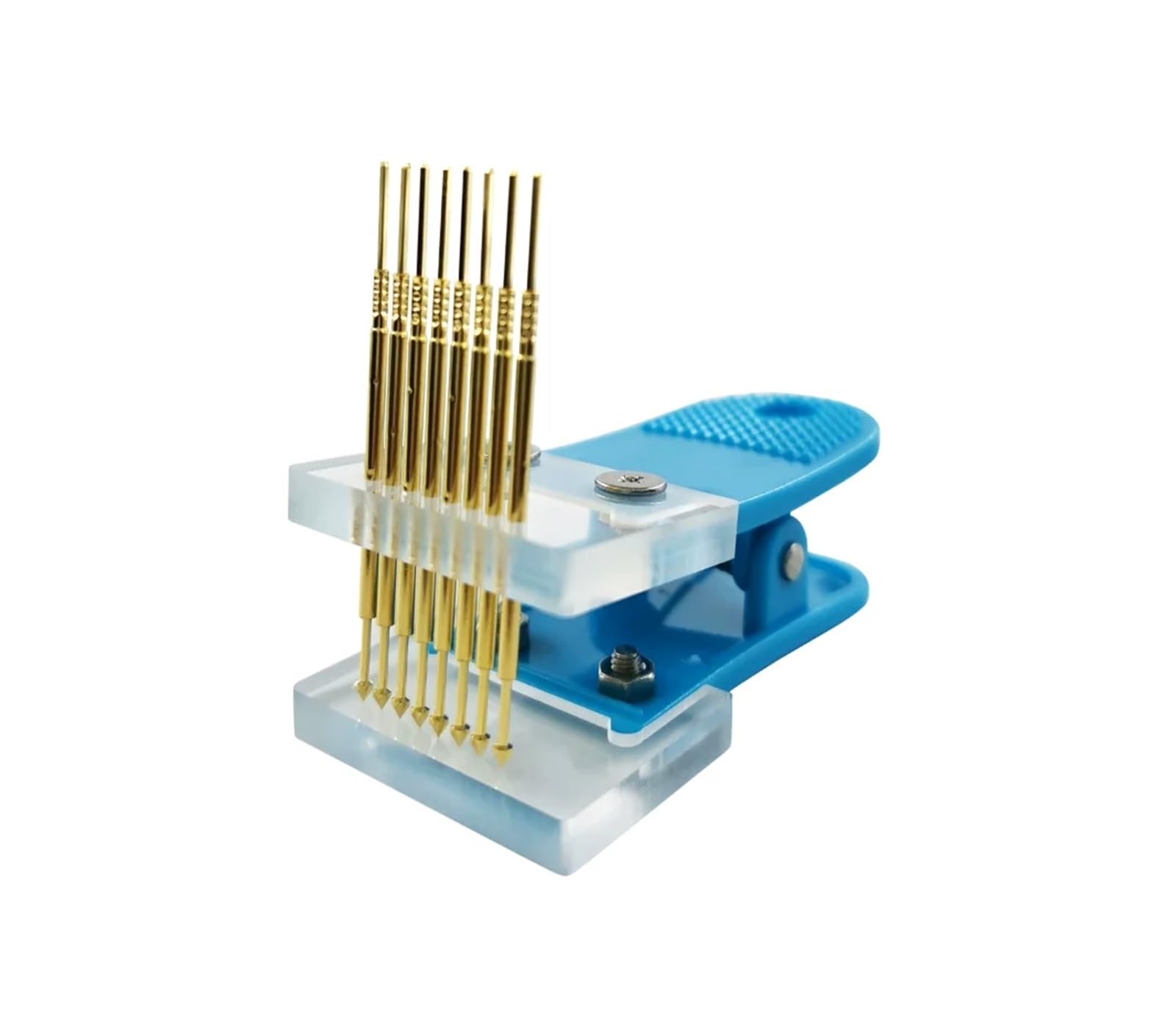 VNJUGF Pozłacane 3P 4P 5P 6P 7P 8P 9P 10P Narzędzie do zaciskania sondy PCB Program do pobrania Burn 2.54mm Pin Pitch Clamp Fixture wanglan(2.54mm 1x9Pin)
