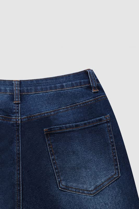 Vintage Bell Bottoms Flare Jeans for Women 90s High Waist Ripped Distressed Wide Leg High Rise Denim Pants