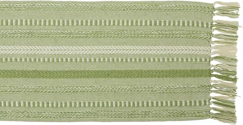 Image of THE HOME TALK Premium Cotton 4-6 Seater Table Runner -14x72 Inches-Green|Elegant Dining|Handcrafted Quality|Stylish Console Decor for Dining Table, Parties, Events