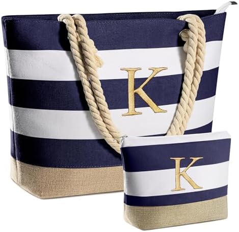 YOOLIFE Beach Bags for Women - Travel Canvas Beach Tote, Pool Wat...