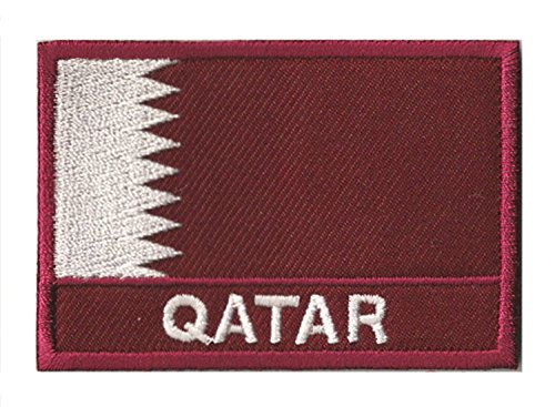Aufnäher, Flagge von Katar, bestickt, zum Aufnähen