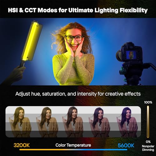 Image of Kodak S900 RGB Video Stick Light with Wireless Remote Control|3200k-5600k Color Temperature|High Light Brightness|Flexible & Light Weight for Photo-Shoot, Video Shoot, Live Stream, Makeup & More