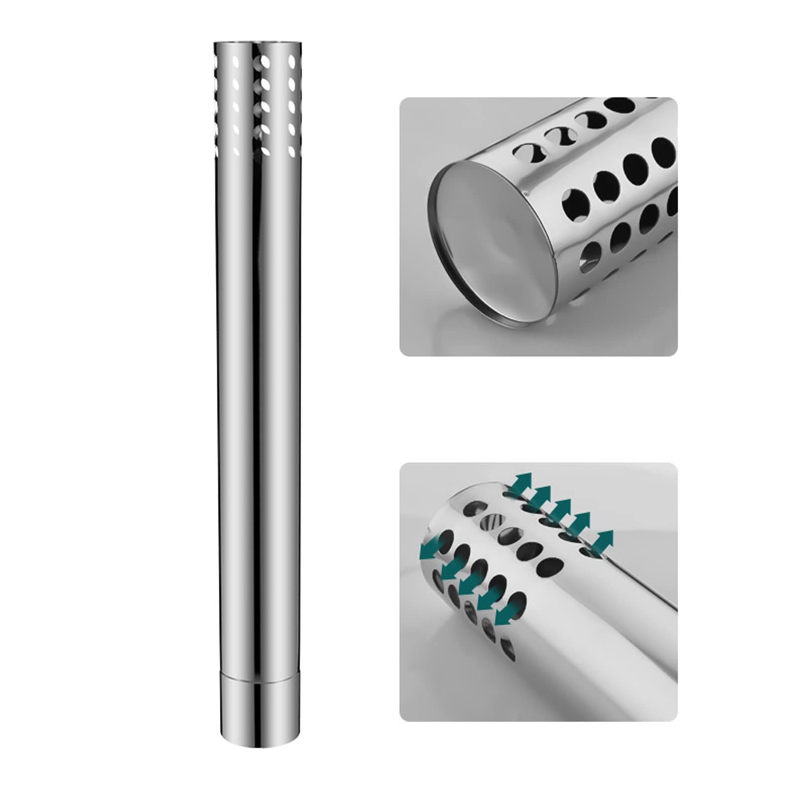 Elbow Pipe， Stove Pipes 60mm Dia Stainless Steel Flue Pipe Extension Tube Spark Arrestor Chimney