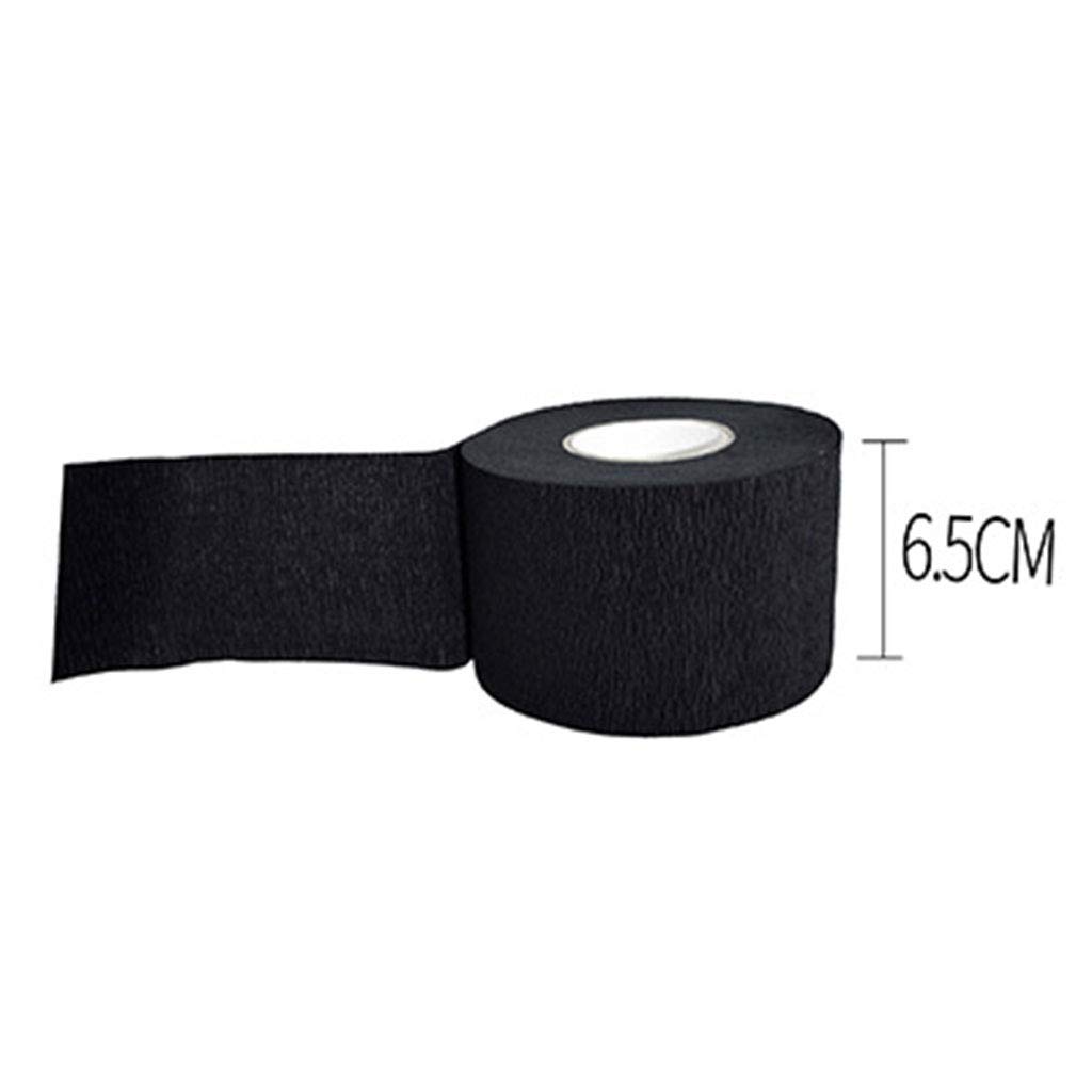 1 rotolo di carta usa e getta da barbiere collo s nero fessional elastico fascia per il collo di carta per parrucchiere styling taglio di capelli