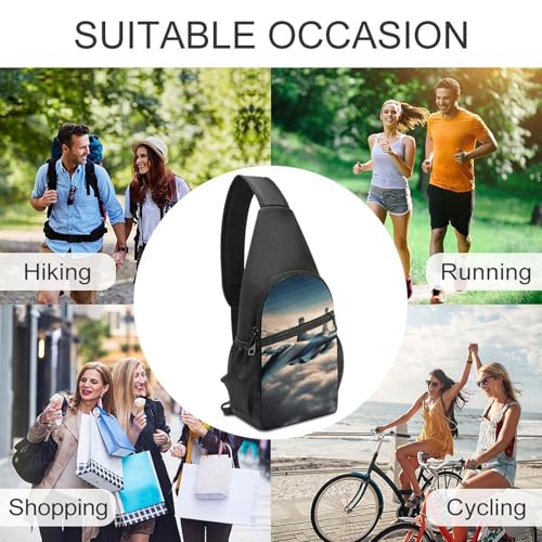 Mochila deportiva tipo bandolera para viaje y senderismo miniatura 6