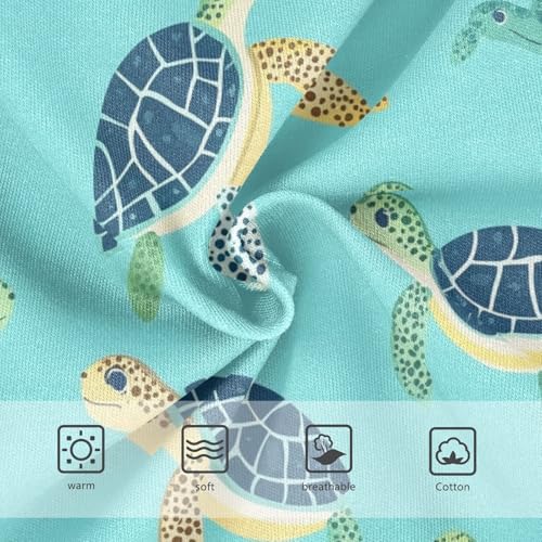 Wusikd Turtle Sea Cute Girls' Underwear Cotton Turquoise Girls Briefs Soft Toddler Underwear 2T3