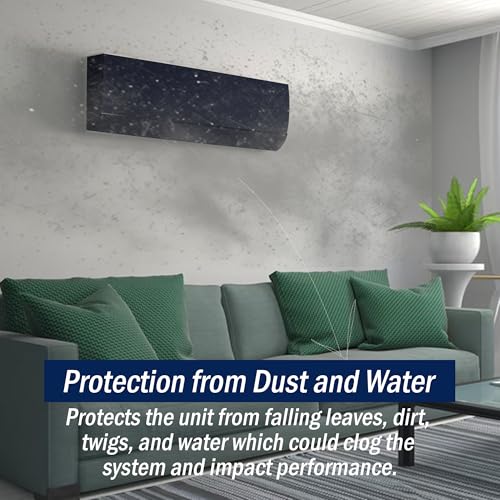 Image of Solid Split AC Cover for 1.5 Ton Indoor - Dustproof & Water Resistant Protection (N.Blue)