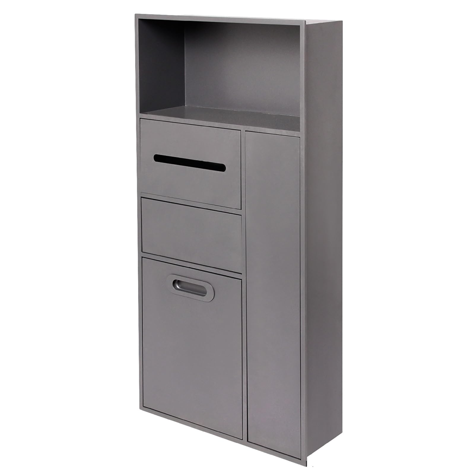 Estante de ducha de acero inoxidable 304, estante de almacenamiento integrado impermeable para baño, cocina y dormitorio, perfecto para champú, jabón, papel higiénico, color gris