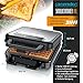 Arendo - Sandwichmaker XXL 4er - 3 in 1 Waffeleisen Kontaktgrill mit abnehmbaren Platten - mit Antihaftbeschichtung - BPA frei - Temperaturkontrolle – Sandwichtoaster - 4er Platten