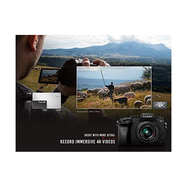 Panasonic LUMIX G7 16.00 MP 4K Mirrorless Interchangeable Lens Camera Kit with 14-42 mm Lens (Black), 3x Optical Zoom" - Image 8