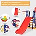 Costzon Toddler Climber and Swing Set, 3 in 1 Climber Slide Playset w/Basketball Hoop, Toss, Easy Climb Stairs, Kids Playset for Both Indoors & Backyard (3-in-1 Slide & Swing Set)