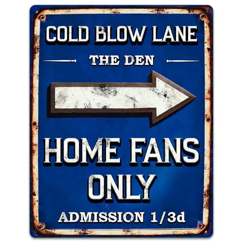 Millwall Metal Wall Sign, Home Fan Vintage Retro Football Club Plaque, Match Day Keepsake, Man Cave Home Bar Decor Birthday Father's Day Gift - HF44