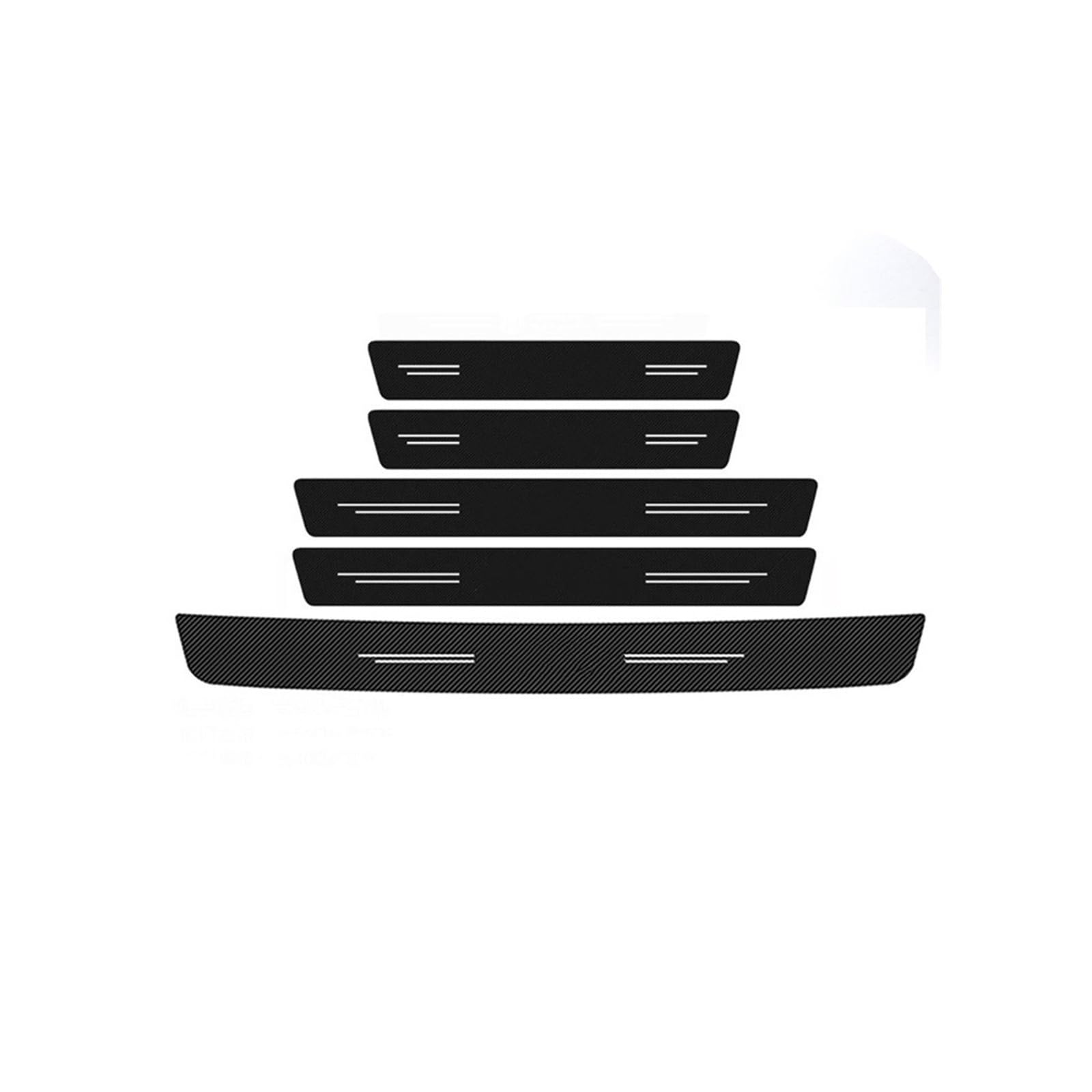 Protector de parachoques para Citroen Jumpy 2014-2021: kit de 5 pegatinas de umbral 8