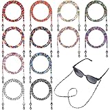 Copkim 12 Pcs Eyeglasses String Holder Strap Sunglasses Chain Adjustable Glasses Keeper Lanyard Band Nylon Neck Cord String for Men Women Sports
