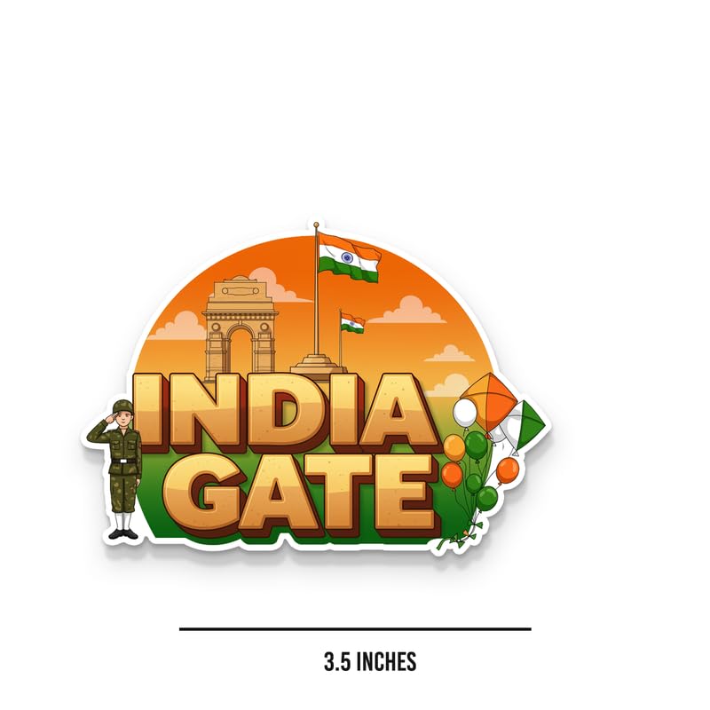 Image of India Gate Fridge Magnets, Glossy Finish, Stylish Magnet for Fridge, Wardrobe & Metal Surfaces