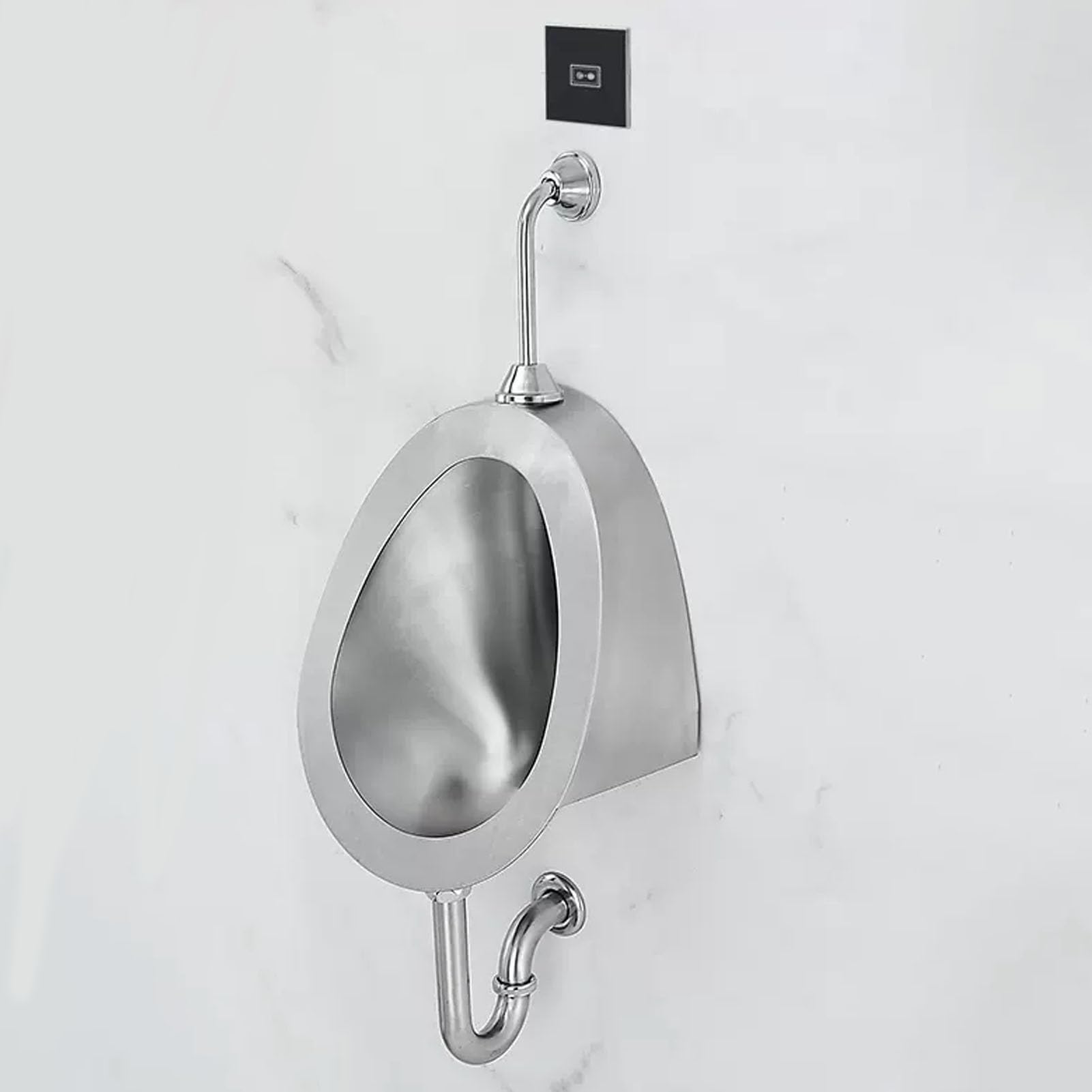 OTQEFTN 304 Stainless Steel Urinal, Men's Wall Mounted Sensor Urinal, Commercial Splash Proof Toilet with Automatic Flush System, for Bathrooms, Public Places