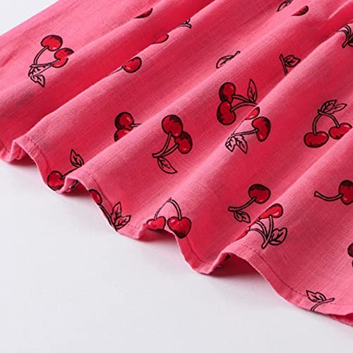 Girls Short Sleeve Swing Dress Kids Ruffle Loose Casual Dresses with Pockets for Girls 6 to 12 Years Independence Day3