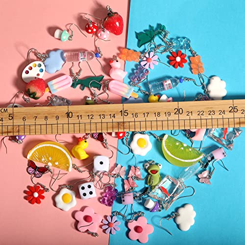 30 Pairs Fun Earrings Weird Earrings Aesthetic Earrings Weirdcore Kawaii Earrings Funny Earrings for Women4
