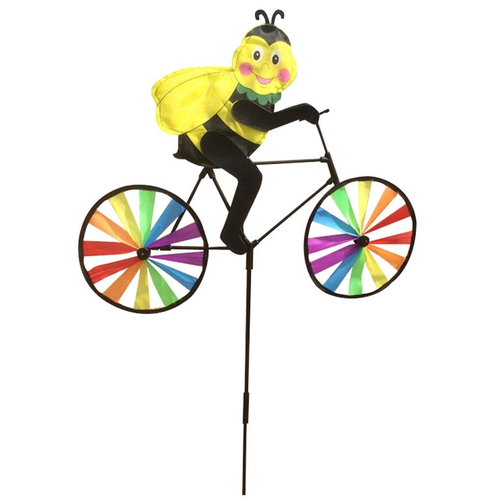 2x3D Windmill Wind Spinner Whirligig Outdoor Yard Garden Decor Bee on Bike|Home & Garden|Yard, Garden & Outdoor Living|Garden Décor|Windmills & Wind Spinners-image-30
