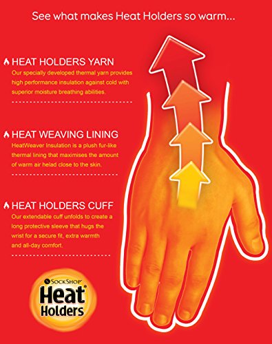 Heat Holders - Mens Winter Warm 3.2 TOG Fleece Lined Insulated Knit Thermal Fingerless Gloves (One Size, Black) steampunk buy now online Heat Holders - Mens Winter Warm 3.2 TOG Fleece Lined Insulated Knit Thermal Fingerless Gloves (One Size, Black) steampunk buy now online