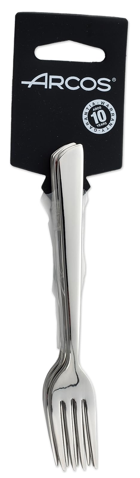 Arcos Tenedores Tartes Acier Inoxydable 18/10, Jeu 6 Pièces, Monoblock 140 mm, Idéal Desserts et Réunions, Série Toscana