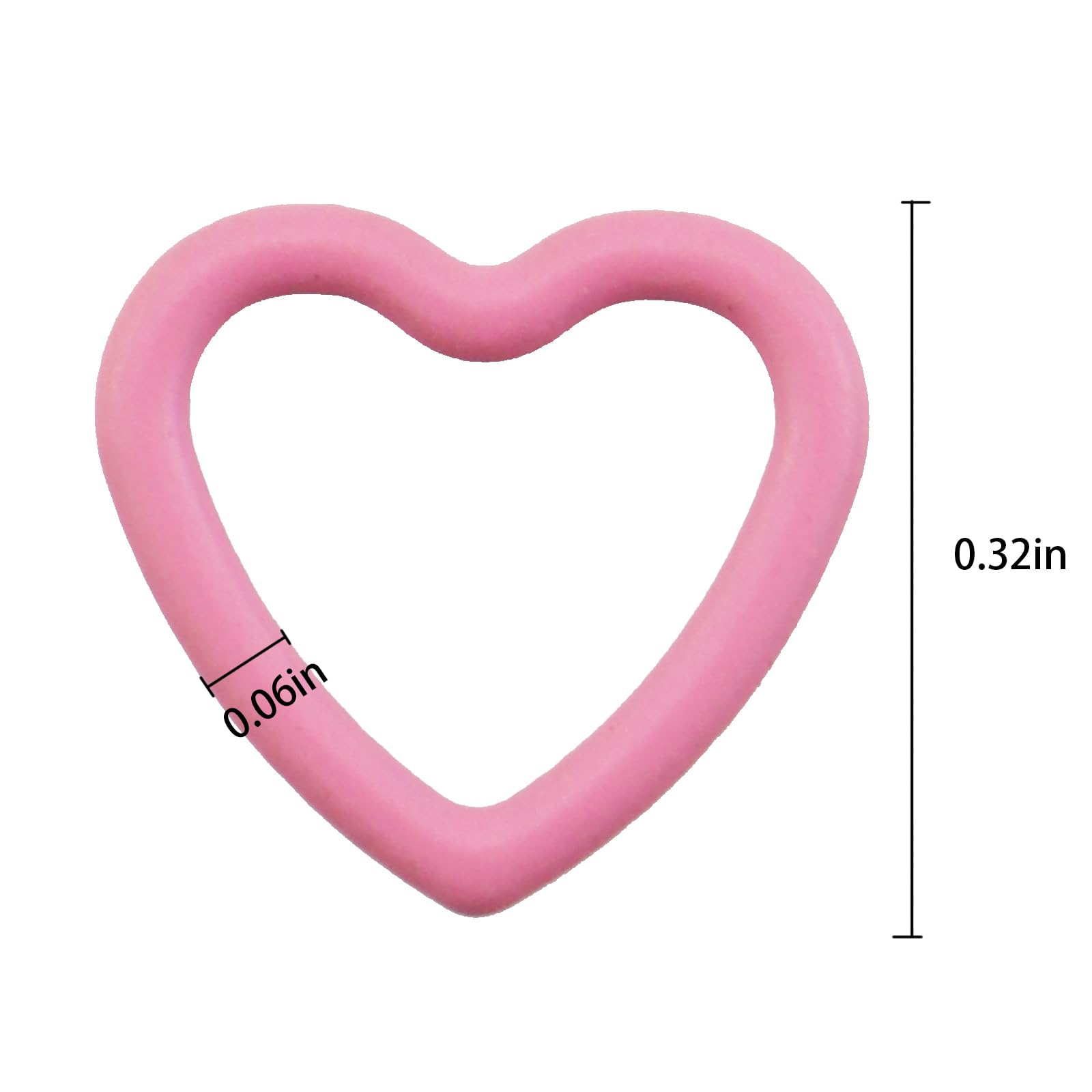 Caishun 50PCS Colourful Heart Metal Needle Markers Knitting Needle Rings Sweater Marker Ring Knitting Tool Open Loop with Storage Box for Crocheted Clothing Label and DIY Craft Project