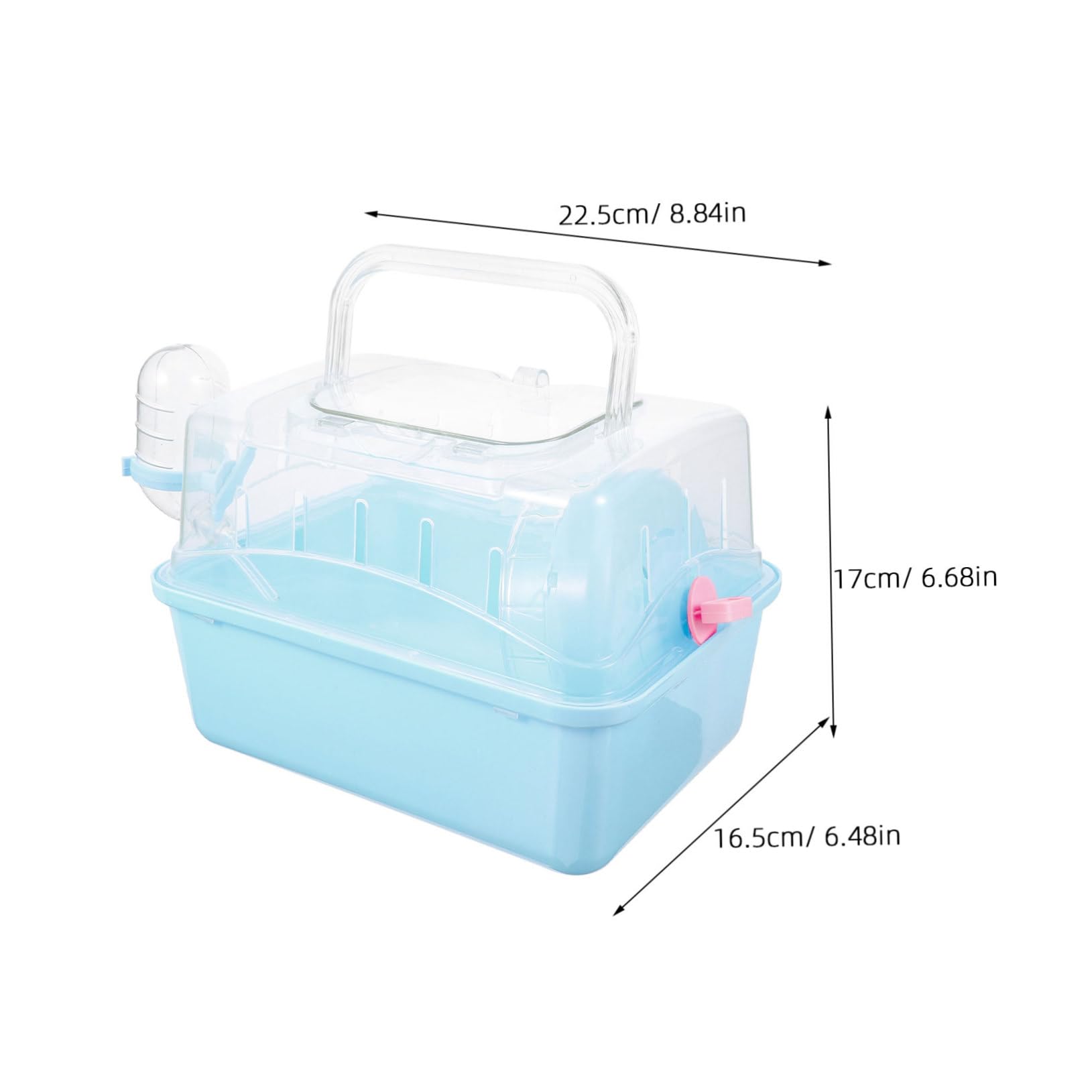 BESTonZON Hamster Cage Large Sunroof Pet Carrier for Outdoor Adventures Portable Cage for Small Animals