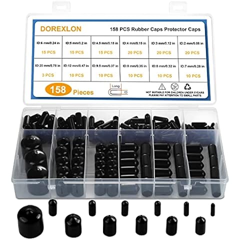 DOREXLON 158 PCS Rubber End Caps Cover