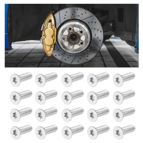 Bremsscheiben Schrauben Set für Honda, 20 Stück, rostfrei, passend für Modell 93600-06014-0H, langlebig und zuverlässig