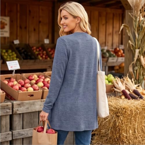 Light Weight Cardigan Women Open Front Long Sleeve Oversized Long Shirt - image 6
