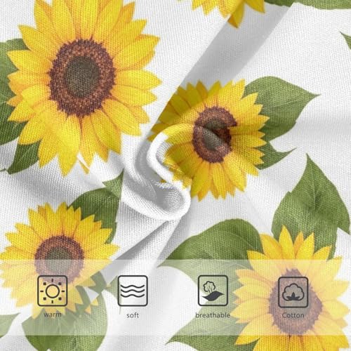 Kids Underwear Girls, Yellow Sunflowers Toddler Briefs, Girls Underwear Cotton, 2T–8 Years3