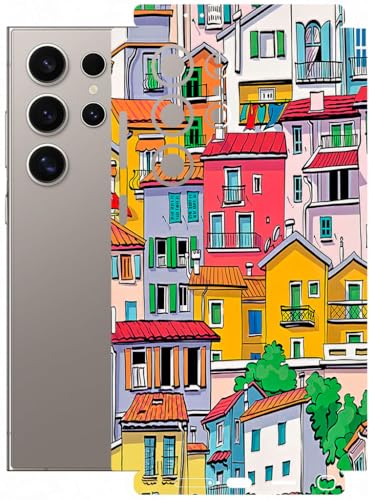 Image of AtOdds - Full Body Back Screen Guard Protector Film - Lamination Wrap Skin Sticker Compatible with Samsung Galaxy S24 Ultra | Scratchproof Matte Finish (Concrete Jungle)