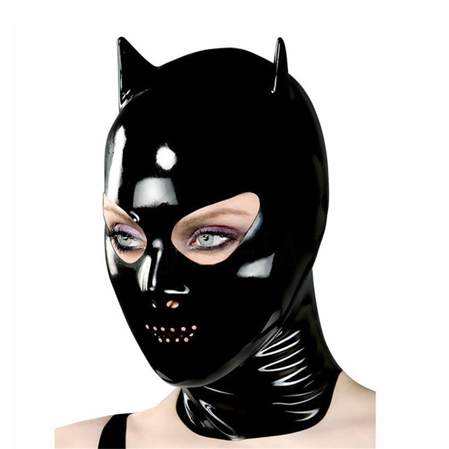 Lattice Testa Coperchio, lattice Maschera per la testa Cappuccio in latex per gioco di ruolo di Party Abbigliamento da club
