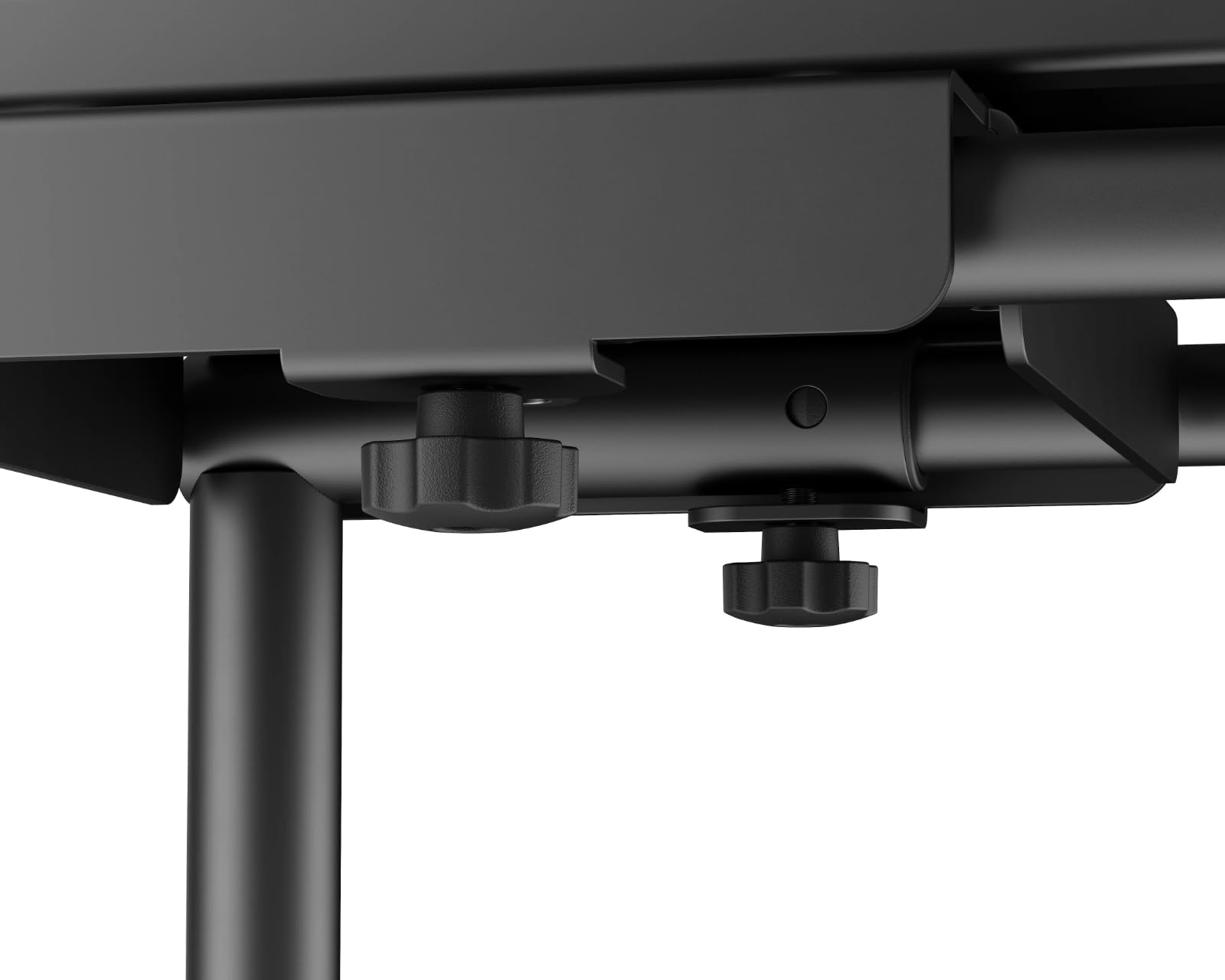 Heavy-Duty Untertisch-PC-Halterung mit Gleitschiene – 360° drehbar, für Gehäuse 123–253 mm, bis 30 kg