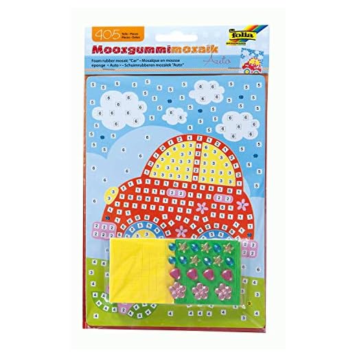 folia 23805 – skumgummi mosaik bild bil, 405 delar