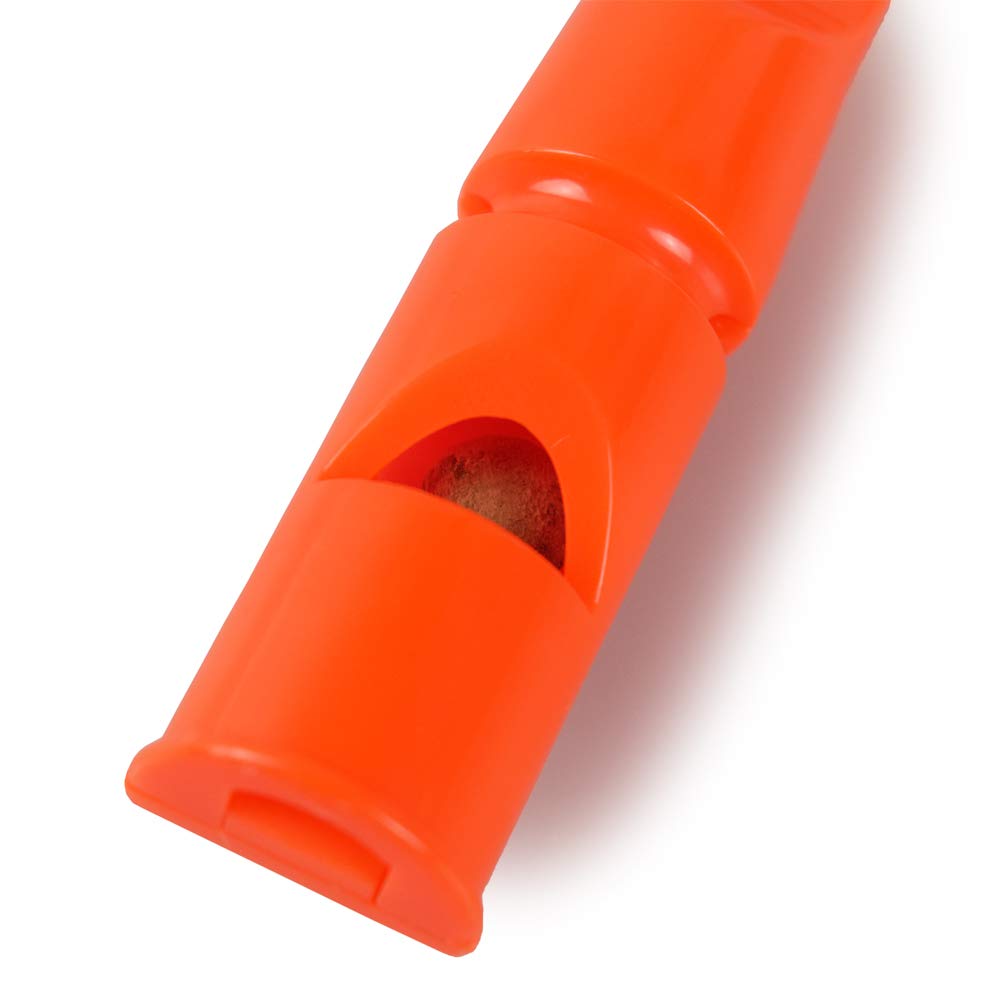 ACME Sifflet double ton pour chien No. 641 - Double sifflet professionnel avec 2 sons et bracelet en cuir gratuit - Fréquence standardisée (DG Orange)