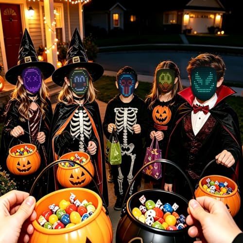 Led Mask Light Up Mask With Gesture Sensing, Kids Toys Gifts for Men Boys - image 2