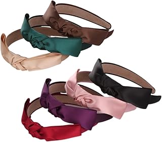 7Pcs knotted headbands girls headbands head scarf headband retro headbands for girls knot wide headbands cross hair hoop Woman Hair Accessory Bowknot Hair Hoop Handmade Headband