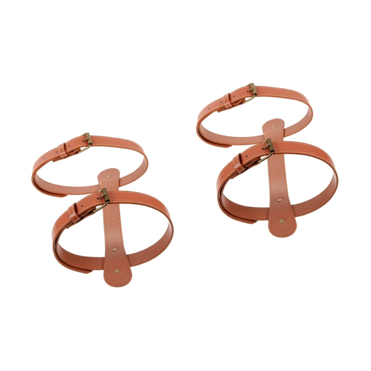 VANZACK 2pcs Motorcycle Bedroll Strap Outdoor Blanket Roll Pu Aluminum Alloy Compact Easy to Store