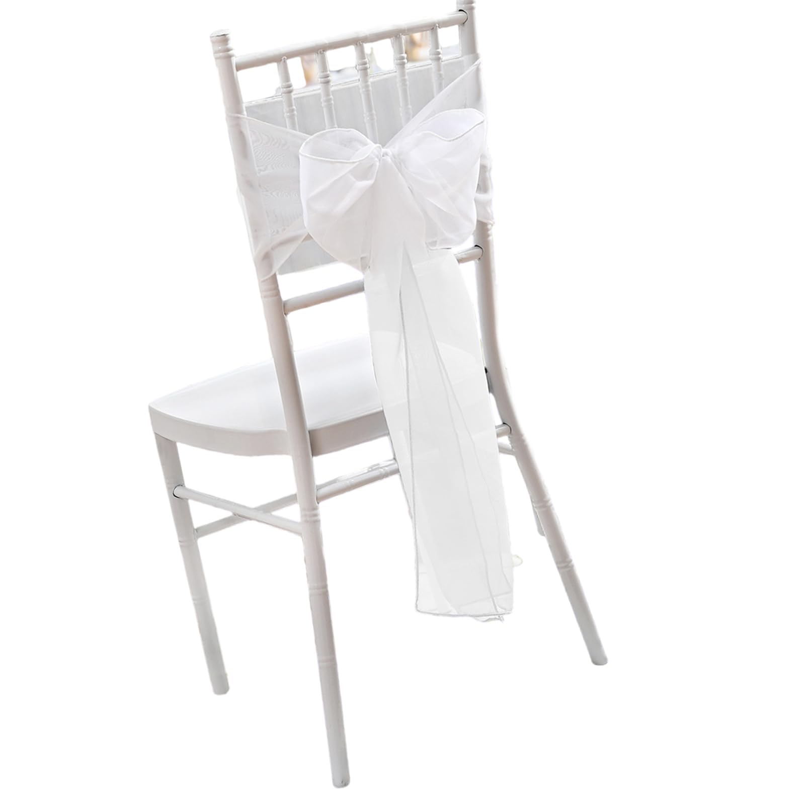 Woedpez Chair Sash Bows for Elegant Wedding Decors Simple Installation for Refines Event Atmospheres Chair Covers Elegant Wedding Decors