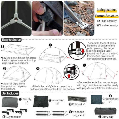Carpa Ligera Soomloom para 2 Personas miniatura 6