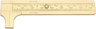 Practical Brass Vernier Caliper, Brass Caliper Gauge, 0.1mm Accuracy Clear Scales for Measuring Gauge Workshop Accessories Workshop Tools Measuring Equipment(80mm)