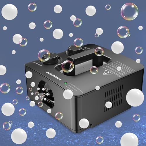 Wisdomlit Fog Bubble Machine, 2-in-1 Smoke Bubble Machine, 400W No-Spill Smoke...